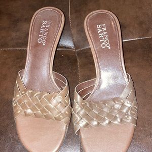 Slip on leather mule